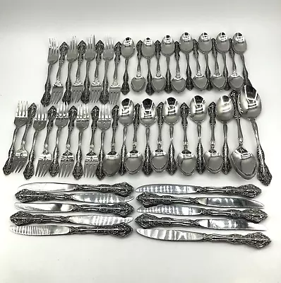 Oneida Stainless MICHELANGELO 52 Piece Used Cube USA Flatware Setting For 8 Plus • $249.99