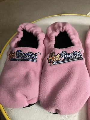 Hot Booties Microwave Heated Slippers Pink With Matching Storage Bag • $16.50