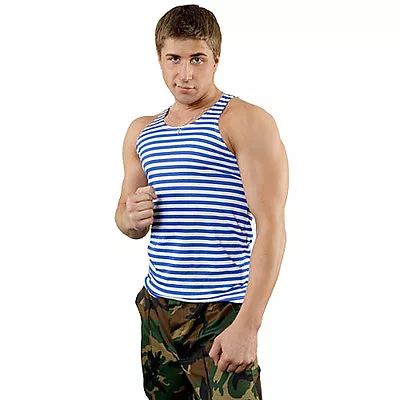 Russian Soviet Military Vdv Airborne Striped Navy Telnyashka Sleeveless T-shirt • $27.95