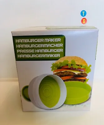 LARGE HAMBURGER BEEF BURGER MAKER Mould Quarter Pounder Cooking BBQ Grill Press • £7.97