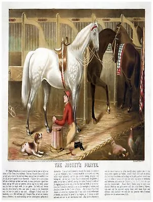 Decor Horse Poster. The Jockey's Prayer. Home Fine Graphic Art Design. 1449 • $53