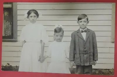 Antique 1913 Rppc Postcard-nondas/samuel/velda Duncan-children-markle Indiana-#2 • $9.99