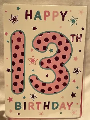 13th Birthday Card Girl / Birthday Card For 13 Year Old Girl - 2 Variations • £1.29