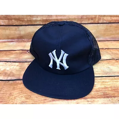 NWT NOS Vintage New York NY Yankees Snapback Mesh Trucker Baseball Hat Twins Ent • $24.99