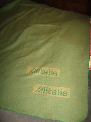 $149.99 • Buy Alitalia Airlines Blanket - Vintage Italian Lanerossi Air Lines Airplane Italy