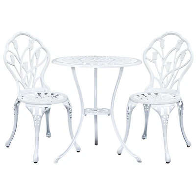 $189.96 • Buy Gardeon Outdoor Setting 3 Piece Bistro Chairs Table Set Cast Aluminum Patio