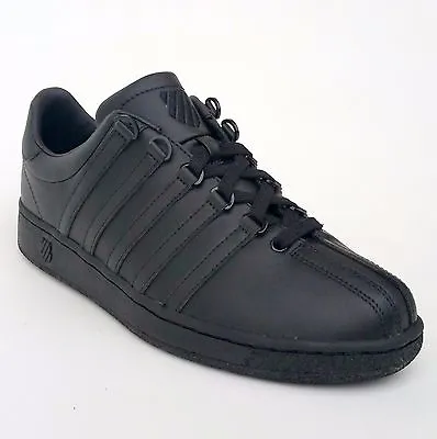 K Swiss Classic VN 03343001M Black Leather Mens Shoes Fashion Sneakers • $59.95