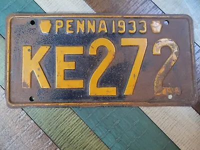 1933 Pennsylvania License Plate #KE272 • $35