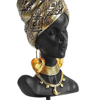 Exquisite African Woman Bust Statue Handcrafted Tribal Lady Figurine For Decor • $43.80