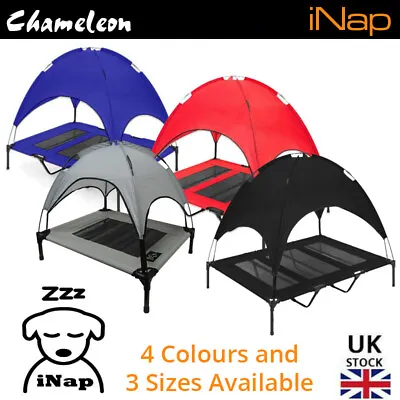 £27.85 • Buy Elevated Pet Dog Bed Roof Canopy Red Black Blue Grey M30  L36  XL48 