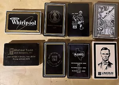 BIG LOT OF  6” VINTAGE SEALED DECKS AND 2 Open Box All Black N White Business • $15