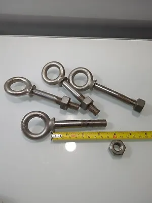 Shouldered Eye Bolt Stainless Marine Grade 1/2  X 3 1/4  (Lot Of 4) • $19.99