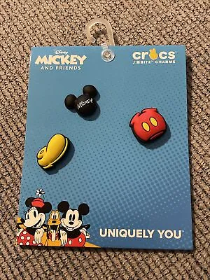 Mickey Mouse Crocs Jibbitz Charms 3-Pack Disney Shoes NEW • $9.99
