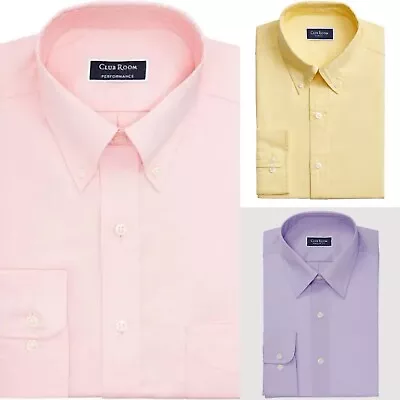 Lot Of 3 NWT Club Room Mens Regular-Fit Button Up Dress Shirt SIZE L 16.5-32/33 • $45