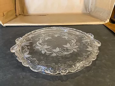 Vintage 1989 Mikasa Walther Glas Angelique Cake Plate    13  Diameter • $35