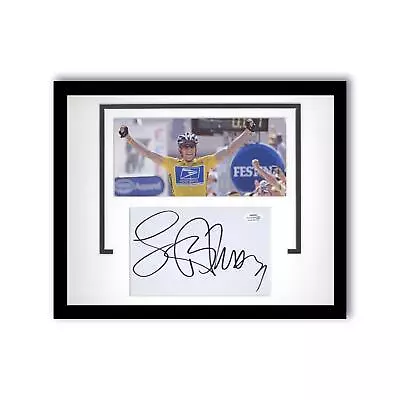 Lance Armstrong AUTOGRAPH Signed Tour De France Cycling Framed 11x14 Display • £237.54