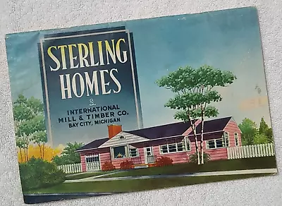 Sterling Homes 1953 Pre-Cut Houses Floor Plans Mid Century Modern Architecture • $35