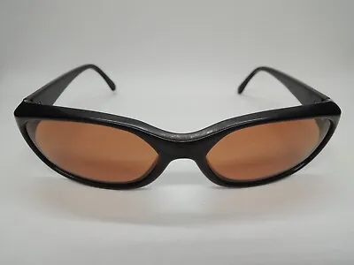 SERENGETI Italy 6461 VTG Oval Wrap Black Brown/Red Driving Sports Sunglasses • $54.58