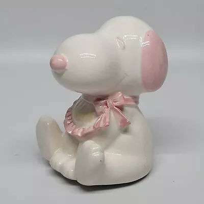 Vintage 1966 Peanuts Snoopy Baby Schmid Porcelain Music Box Rare Excellent • $34.99