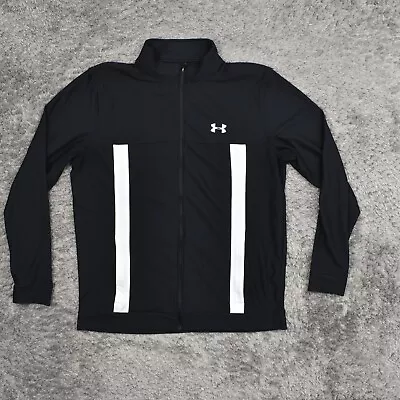 Under Armour Men's Size XL Athletic Jacket Black Polyester Track • $16.15