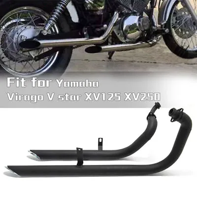 For YAMAHA Virago V Star XV125 XV250 Exhaust Pipes Silencer Shortshots Staggered • $166.88