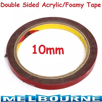 Automotive Double Face Sided Auto Tape Grade10mm 3 Meters Acrylic Foam 3M #103M • $9.18