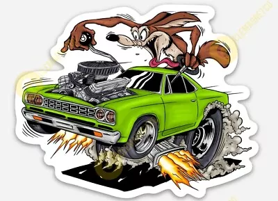 Muscle Car STICKER - Ratfink Style Road Runner Cartoon Show Rat Fink Automotive  • $5.49