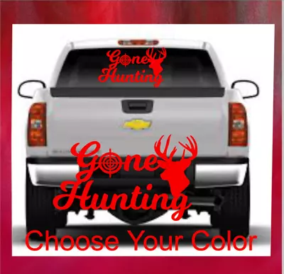 Monogram Decal  Car/ Truck Vinyl Decal Sticker Gone Hunting Design 3 Sizes • $8