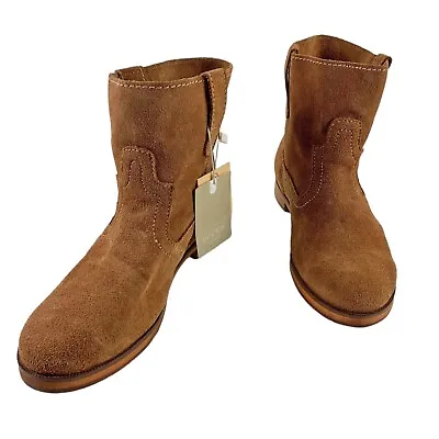 ZARA Kids Brown Suede Pull On Classic Booties Big Girls Size 3.5 US • $15