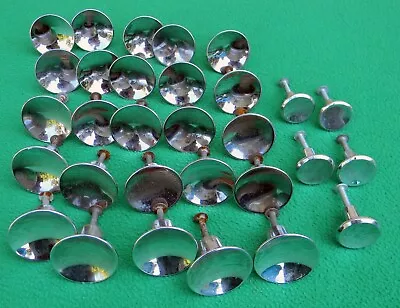 Vintage Mid Century Chrome  Cabinet Or Drawer Knobs • $20.50