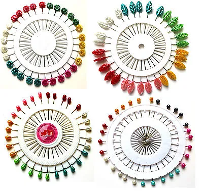 Pearlised Sewing Pins With Wheel For Dressmaking Tailor Scarf Hijab Craft • £3.44