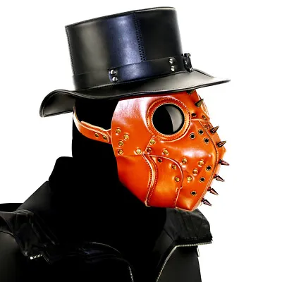 Plague Doctor Mask Steampunk Bird Nose Halloween Leather Costume Cosplay Masks • $25.45