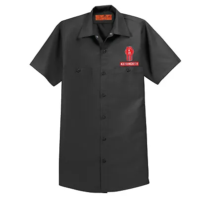 RED KAP Mechanic Shirt Trucker Truck Driver Peterbilt Kenworth Diamond Plate NWT • $34.99