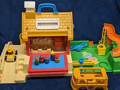 Vintage 1988 Fisher Price Little People School Playground Lot #2550 • $63