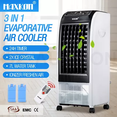 $119.95 • Buy MAXKON 7L Evaporative Air Cooler Fan Humidifier Conditioner Timer Remote Control