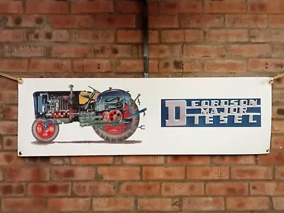 FORDSON MAJOR DIESEL TRACTOR  Large Pvc WORK SHOP BANNER Garage • £15