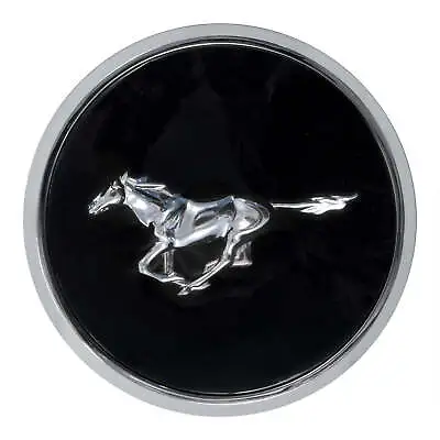 1979-1982 Ford Mustang Front Hood Emblem Black & Chrome 3.25  Running Horse • $69.57