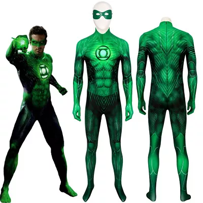 Green Lantern Cosplay Costume 3D Printing Green Jumpsuit With Eye Mask • $57.15
