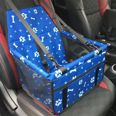 Folding Dog Booster Pet Car Seat Cat Safe Travel Carrier Bed Bag Basket UK • £10.99