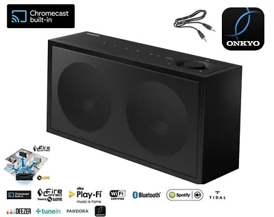 ONKYO NCP-302-B Black Wireless Multiroom WiFi & Bluetooth Network Speaker Aux  • £89.90