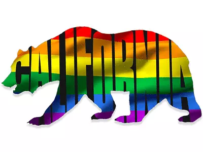 3x5 Inch RAINBOW Bear Shaped CALIFORNIA Sticker (ca Republic Car Bumper Decal) • $9