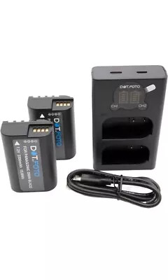 Battery Set Of 2 And Dual Charger For Panasonic Lumix Cameras • £29