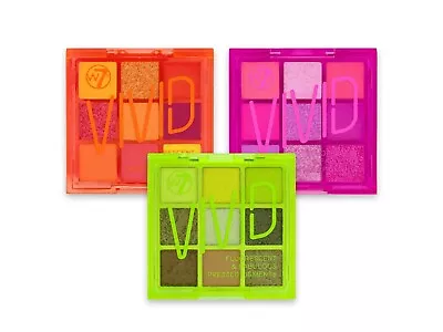 W7 Vivid Eyeshadow Palette - Orange Green Pink Set Bright Neon Eye Shadow • £5.19