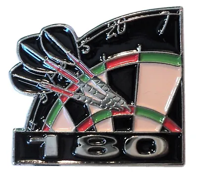 Dart Board & Arrows Dartboard 180 Throw High Score Metal Enamel Pin Badge NEW • £3.79