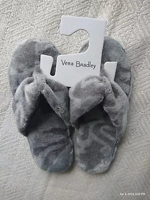 NWT Vera Bradley Slip On Slippers Size Small Womens 5-6 US Fleece FlipFlops • $14.99