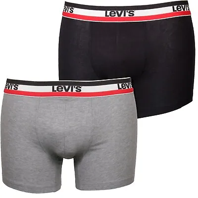£17.99 • Buy Levi's Men's 2-Pack Sportswear Logo Boxer Briefs Black/Grey SIZE MEDIEUM