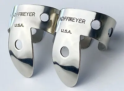 Hoffmeyer Picks National Style Oval 8 Sound Nickel-silver Finger Picks CUSTOM • $34.50