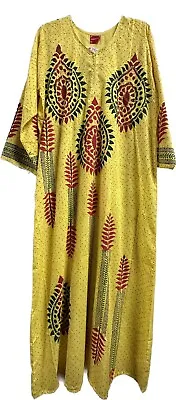 Cotton Blend Women Ladies Indian Nighty Night Gown Maxi Dress Sleep Wear Size L • £36