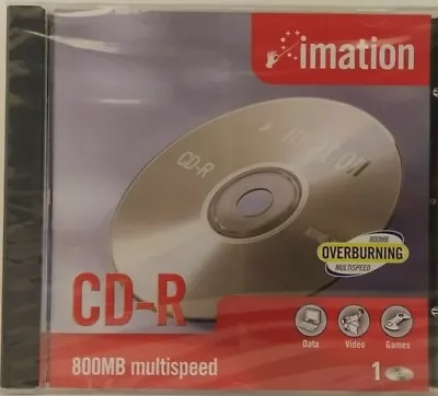 Imation CD-R 90 800MB / 90min / High Capacity Blank CDR DATA Disc NEW & SEALED • £3.99