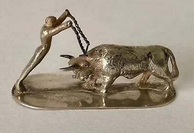 Vintage Miniature Spanish Silver Matador & Bull • £32